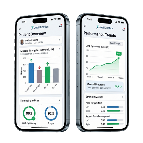 Just Kinetics App Mockup
